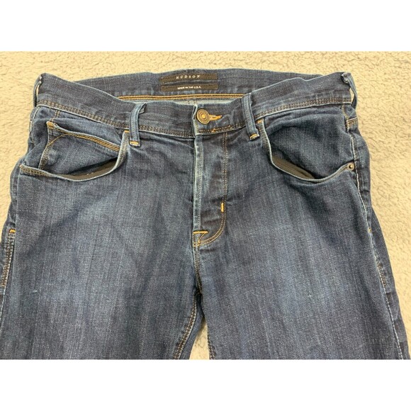 USA Hudson 31 Denim Blue Jeans Bootcut Straight Leg Dark Wash - Picture 2 of 14